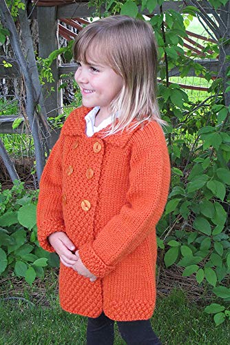 Girl's Double Breasted Coat 1304 Knitting Pure & Simple Pattern