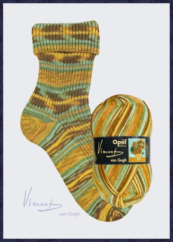Opal 4ply Sock Yarn 5432 Sunflowers Vincent Van Gogh