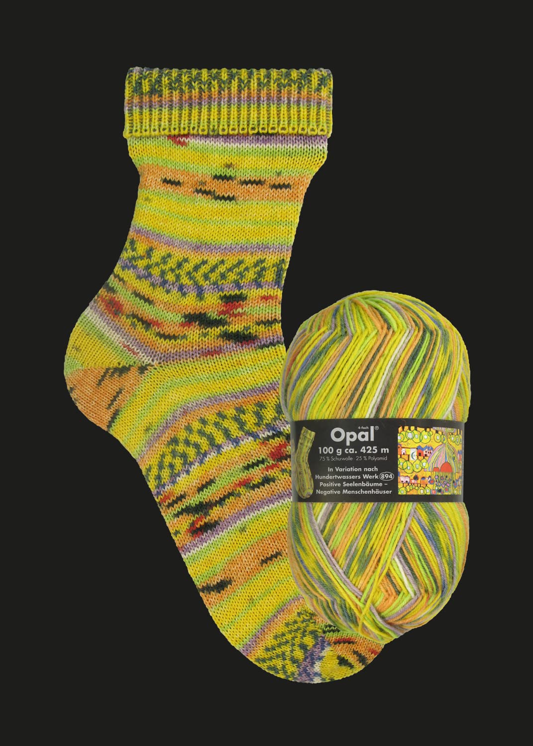 Opal Sock Yarn 1431 Positive Soul Trees-Negative Human Houses