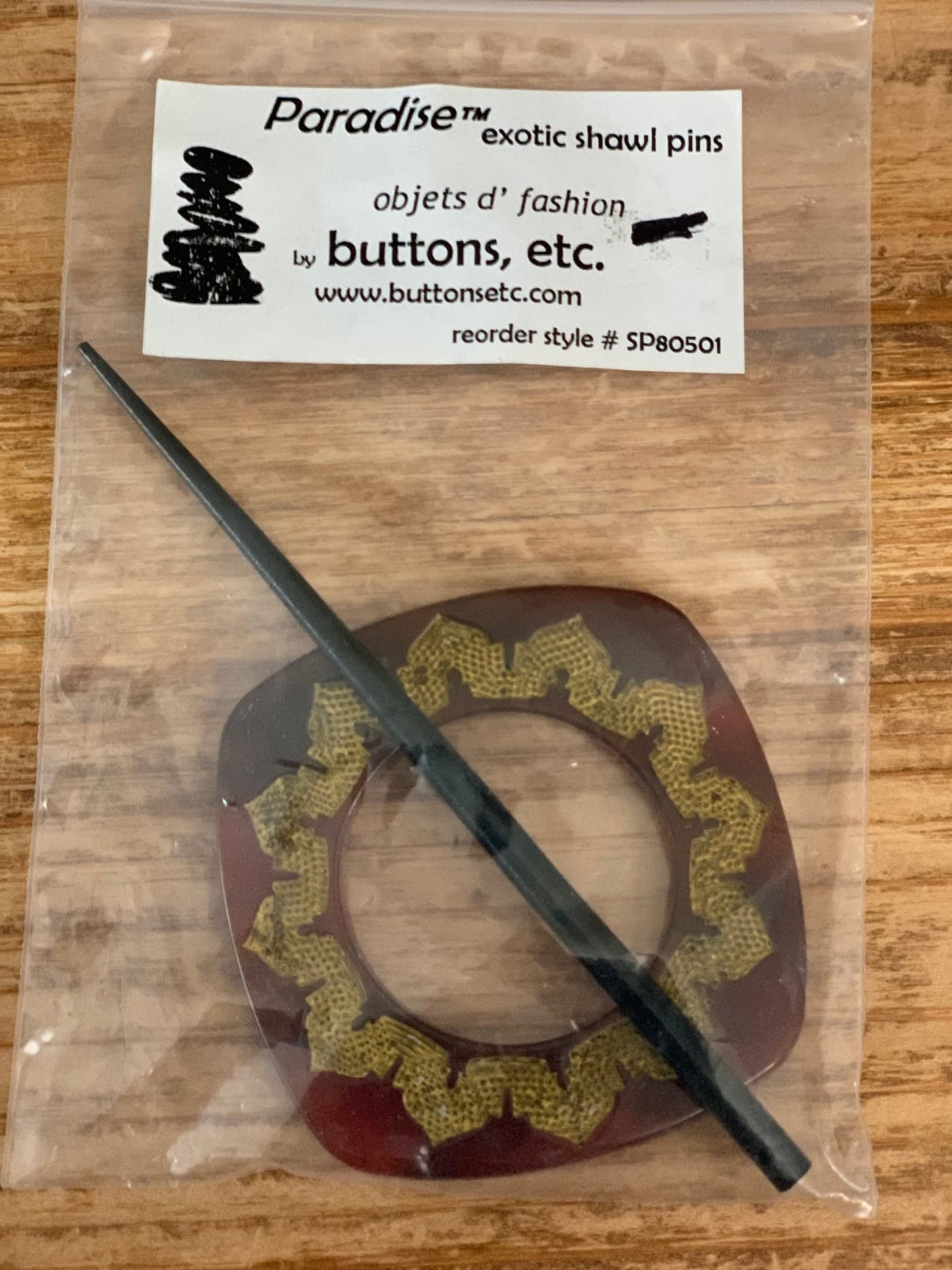 Paradise Shawl Pin #80501 by Buttons, etc