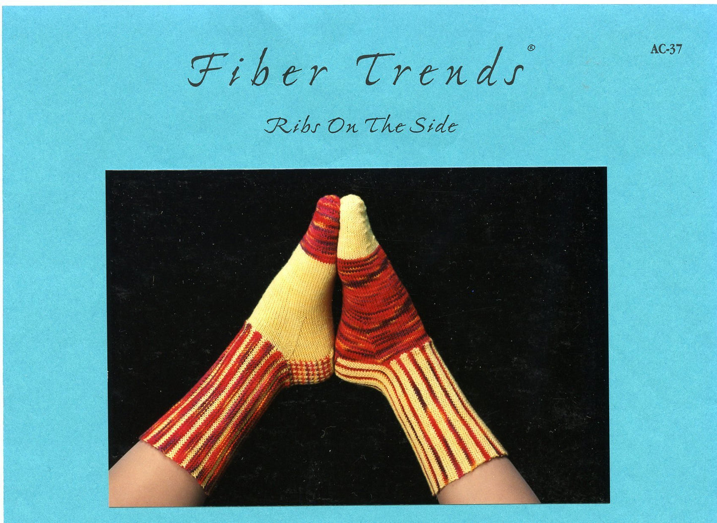 Fiber Trends Ribs on the Side Socks Knitting Pattern AC37