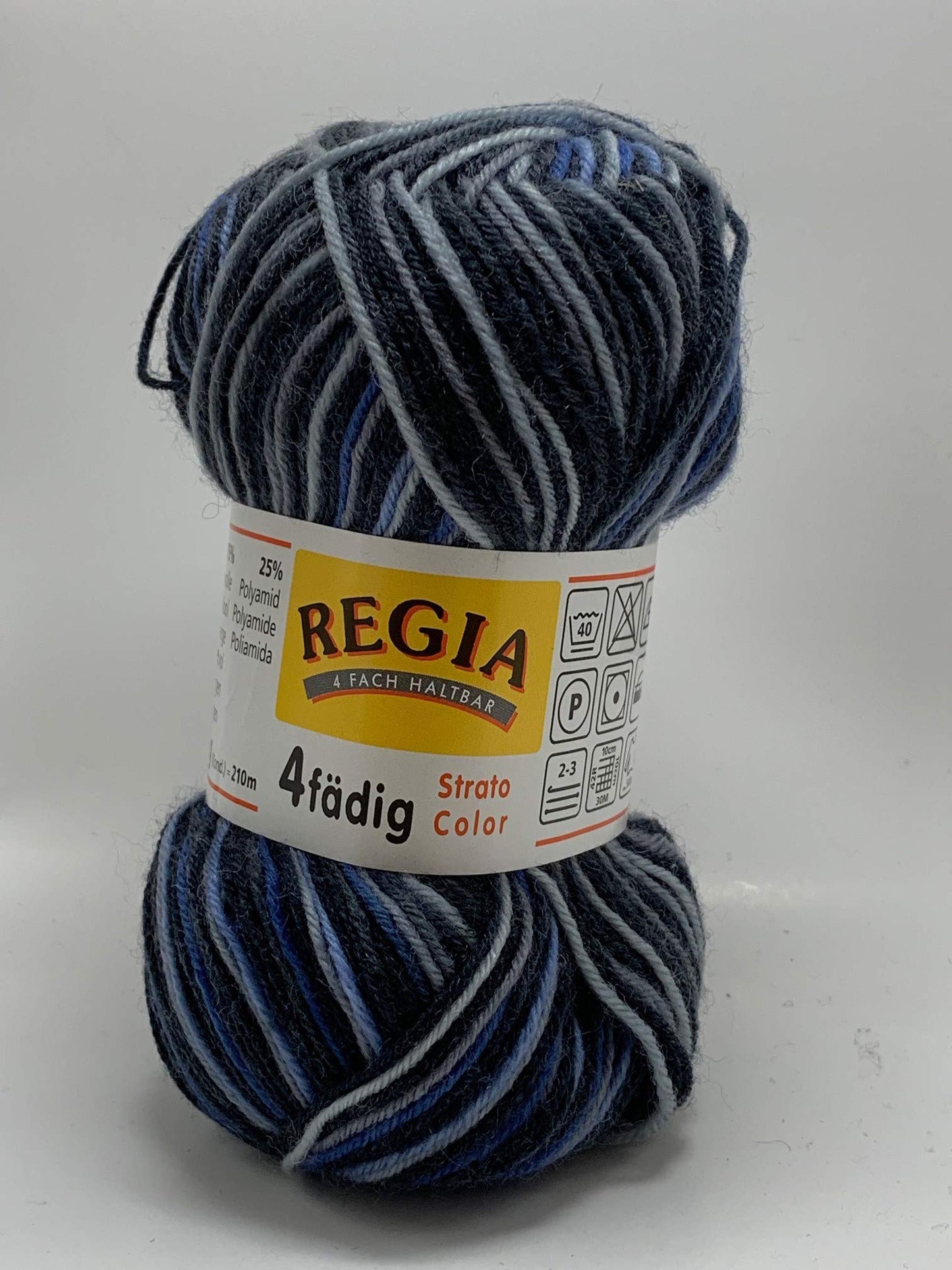 Regia 4ply 50gm Ball Strato Color 5748 Black Charcoal Blue