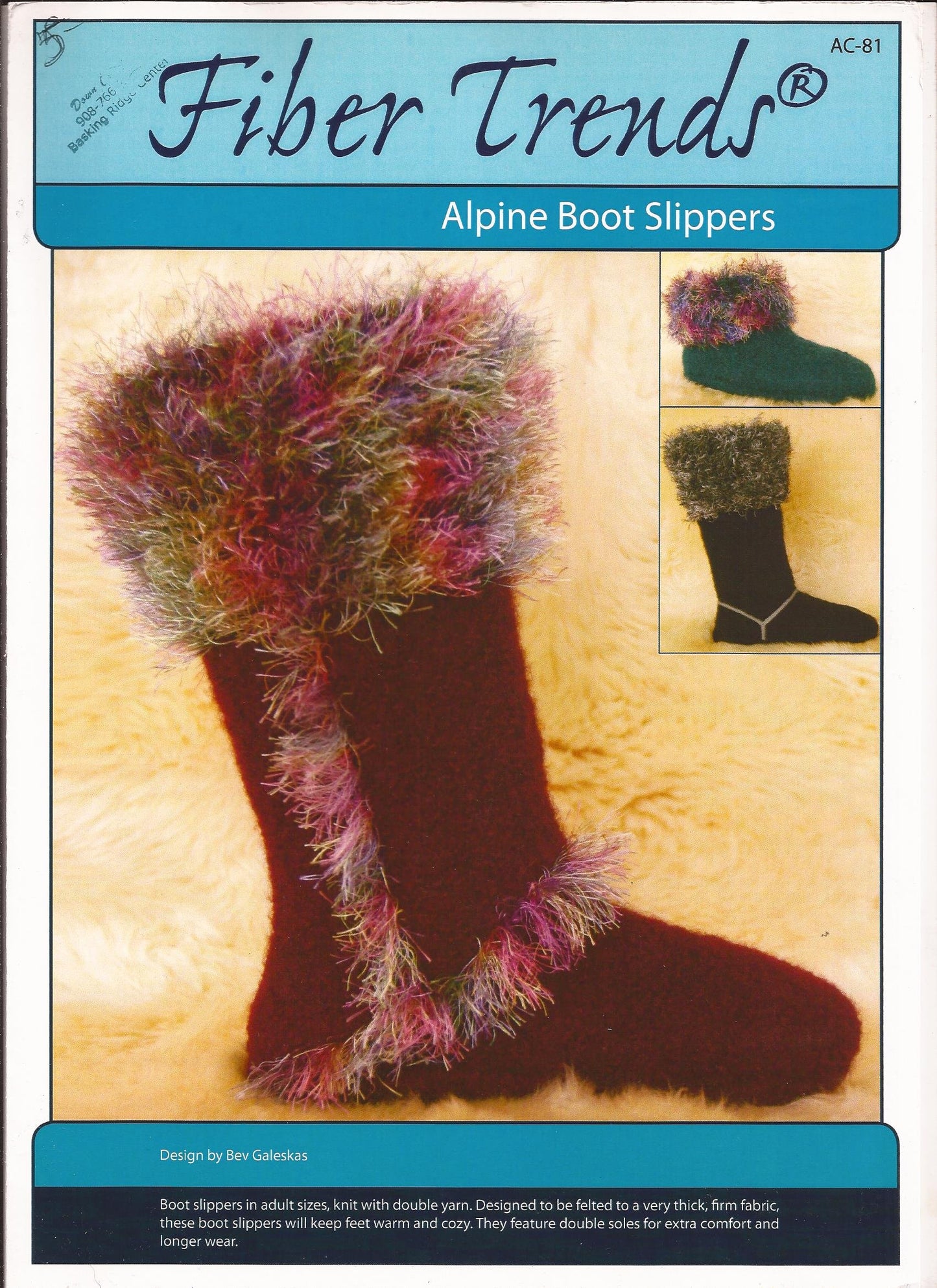 Fiber Trends Alpine Boot Slippers AC81