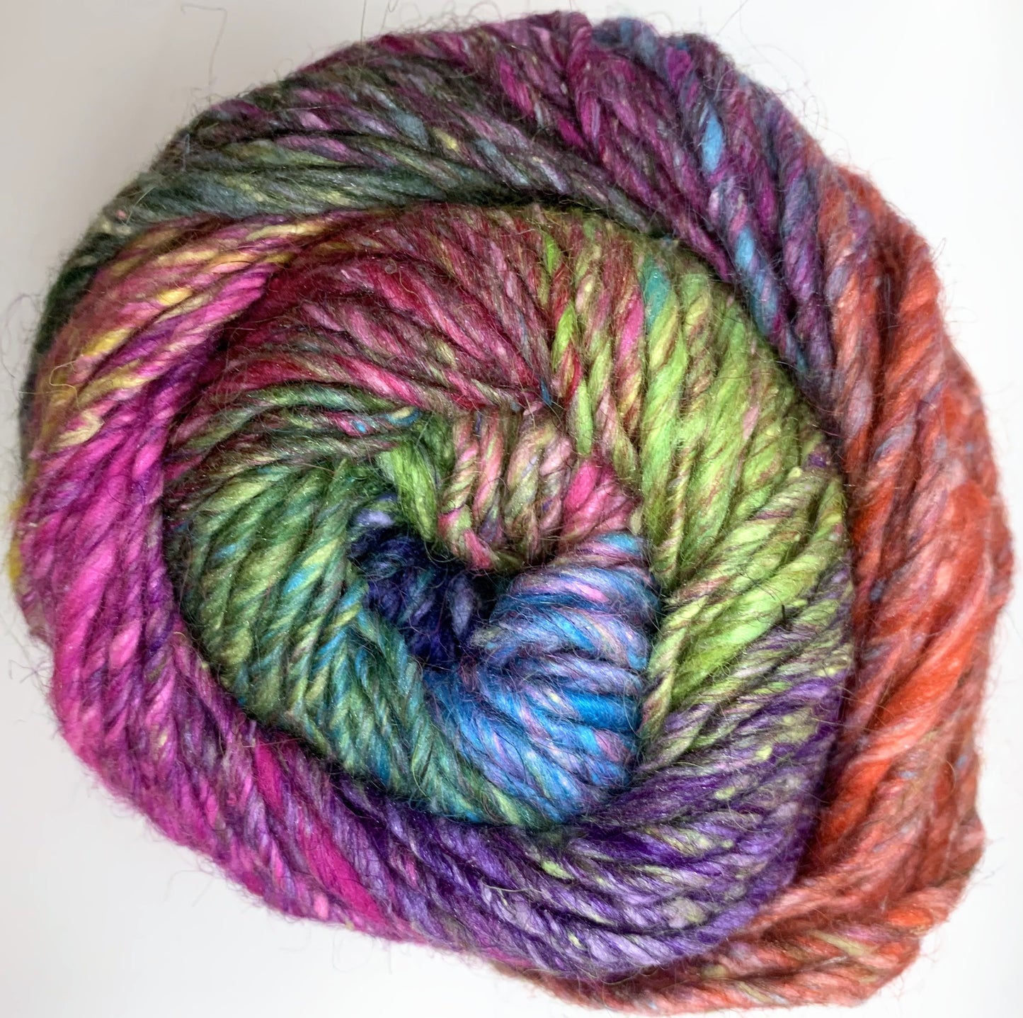 Noro Silk Garden 87 Rainbow — yarn texture close up