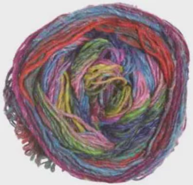 Noro Silk Garden Sock S87 Turquoise, Pink & Yellow