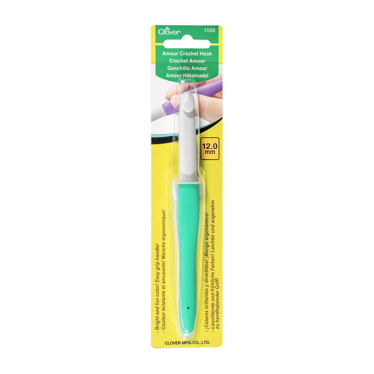 Clover Needlecraft 6550 Amour Crochet Hook, 12 mm