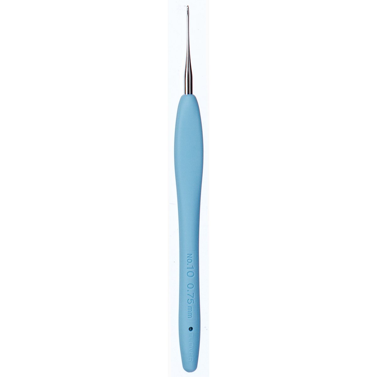 Clover 1225 Amour Steel Crochet Hook No. 10, 0.75mm , Blue