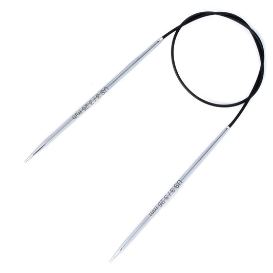 Knitter's Pride Nova Platina chrome fixed circular knitting needle