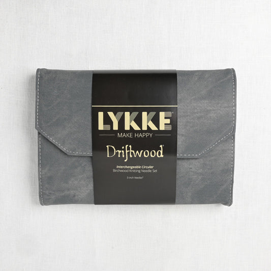 Lykke Driftwood interchangeable knitting needle set in grey case