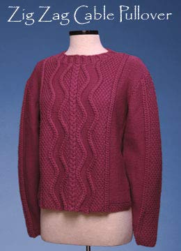Zig-Zag Cable Pullover 153 Vermont Fiber Pattern