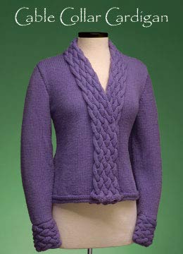 Women's Cable Collar Cardigan 163 Vermont Fiber Pattern