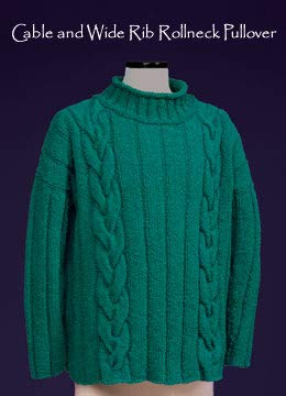 121 Vermont Fiber Pattern Cable & Wide Rib Rollneck Pullover
