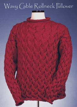 123 Vermont Fiber Pattern Wavy Cable Rollneck Pullover