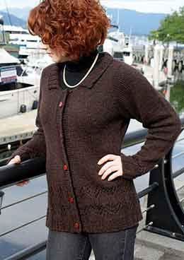 Gloriosa Cardigan with Lace Pattern FD39 Fiber Dreams