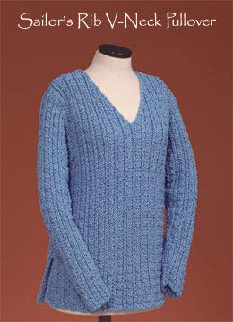 Sailor's Rib V-Neck Pullover 126 Vermont Fiber Designs