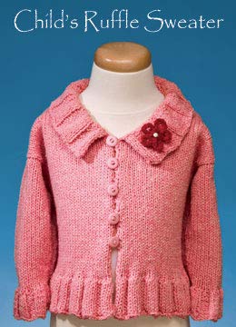 Child's Ruffle Sweater 507 Vermont Fiber Pattern