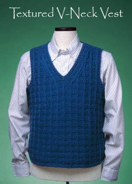 Textured V-Neck Vest 151 Vermont Fiber Pattern