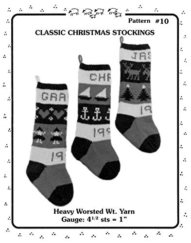 Yankee Knitter Design #10 Classic Christmas Stockings