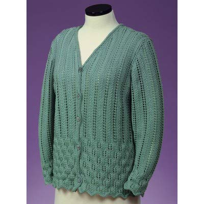 107 Vermont Fiber Pattern Fir Cone Lace Cardigan