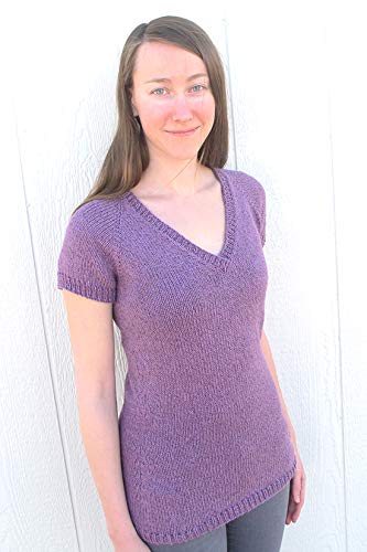 Top Down V Neck Pullover 1303 Knitting Pure & Simple