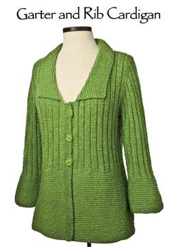 Garter & Rib Cardigan 183 Vermont Fiber Pattern