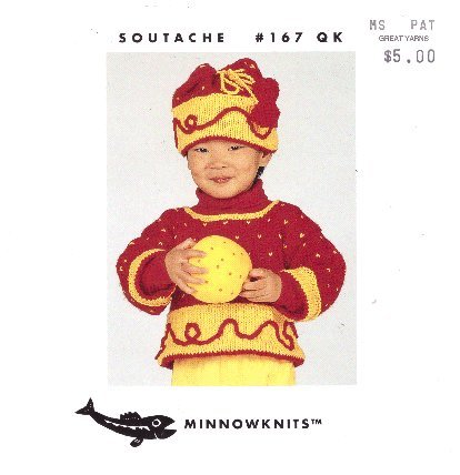 Soutache #167 QK Child's Knit Pullover and Hat
