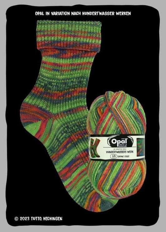 Opal Hunderwassers Werk Sock Yarn 04052 Green Eye