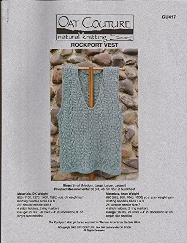 Ipswich Vest GU430 Oat Couture Pattern