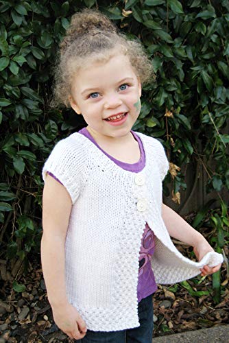 Girls Cap Sleeve Cardi Vest 106 Knitting Pure & Simple