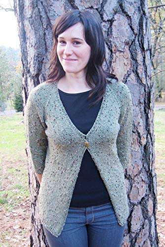 Neck Down one Button Cardigan 292 Knitting Pure & Simple