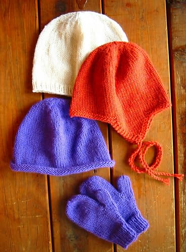 Knitting Pure & Simple Pattern Basic Hat & Mitten Set for Children #253