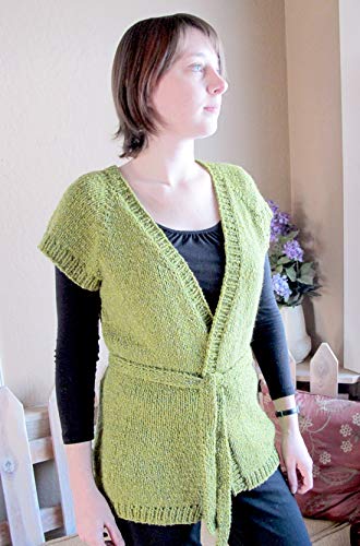 Cap Sleeve Wrap Cardigan Vest 114 Knitting Pure & Simple