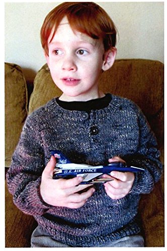 Knitting Pure & Simple Knitting Pattern #111 - Children's Henley Top Down Pullover, Easy Knit