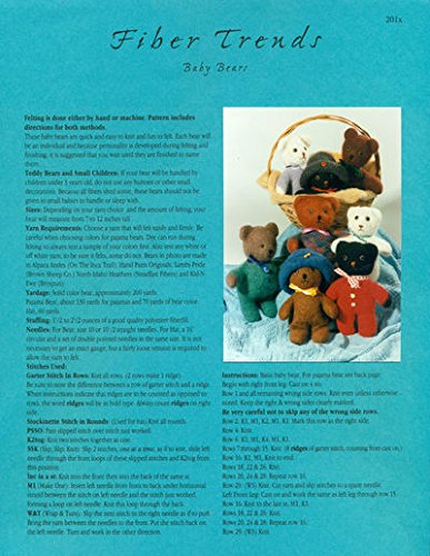 Baby Bears Knit/Felt Pattern (201x)