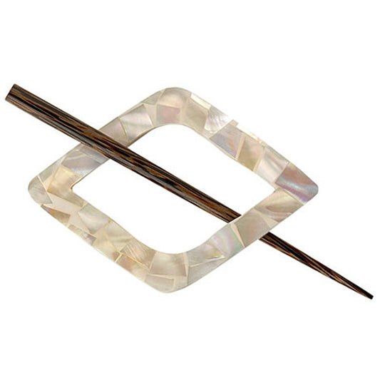 Paradise Exotic MOP Diamond Shawl Pin SP30701