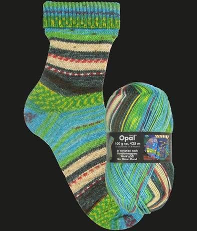 Opal Sockengarn 1432 Blue Moon Hundertwasser