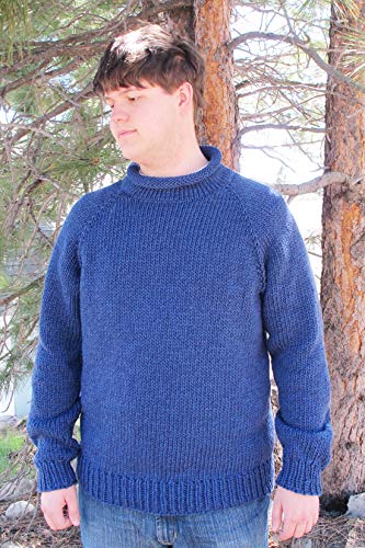Bulky Neckdown Pullover for Men 1110 Knitting Pure & Simple