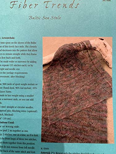 Baltic Sea Stole Fiber Trends Knitting Pattern AC-50 by Faina M. Letoutchaia