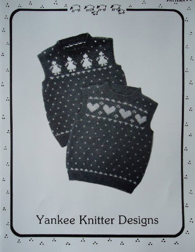 Yankee Knitter Designs, Child's Heart and Doll Vests Pattern #4