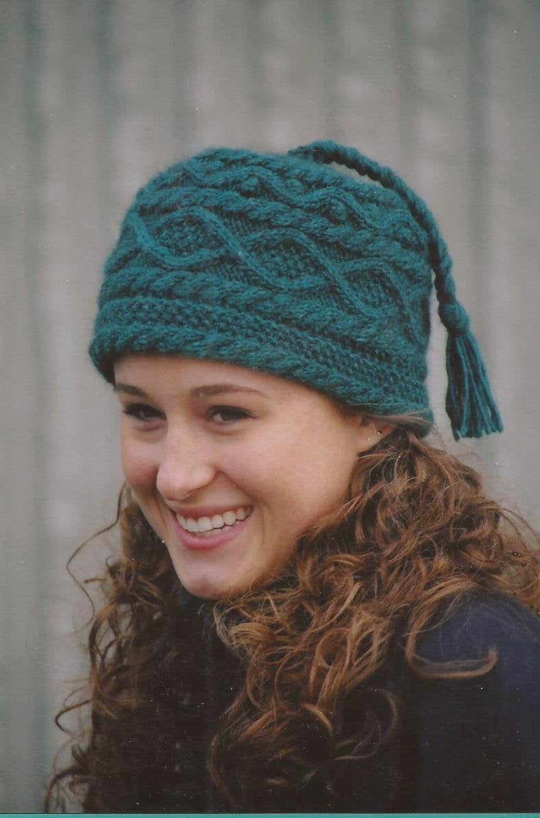 Braid & Bobble Hat Knitting Pattern