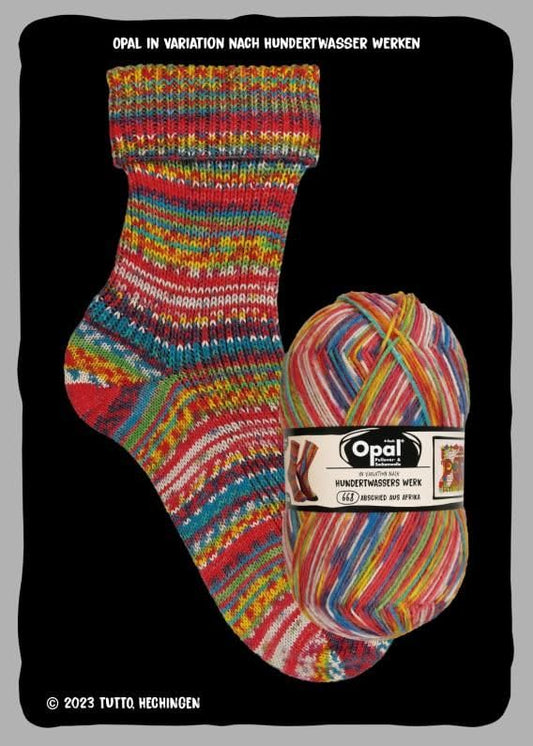 Opal Hunderwassers Werk Sock Yarn 04054 Farwell Afrika