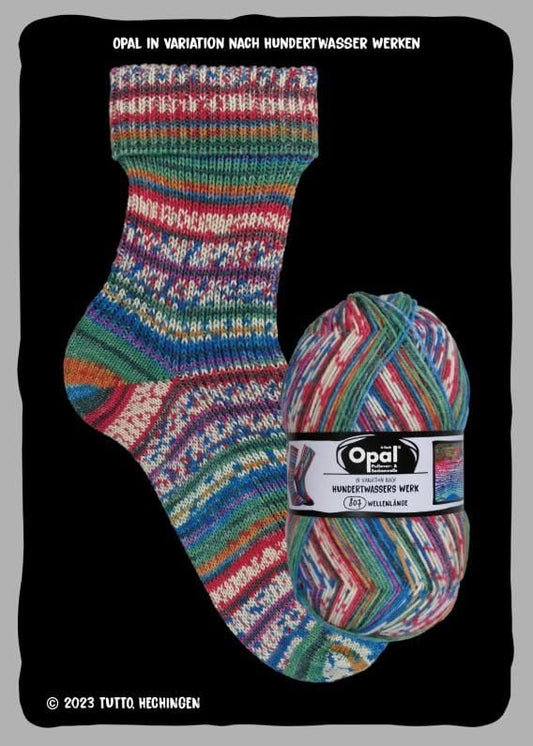 Opal Hunderwassers Werk Sock Yarn 05043 Wavelength