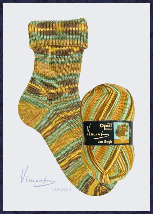 Opal 4ply Sock Yarn 5432 Sunflowers Vincent Van Gogh