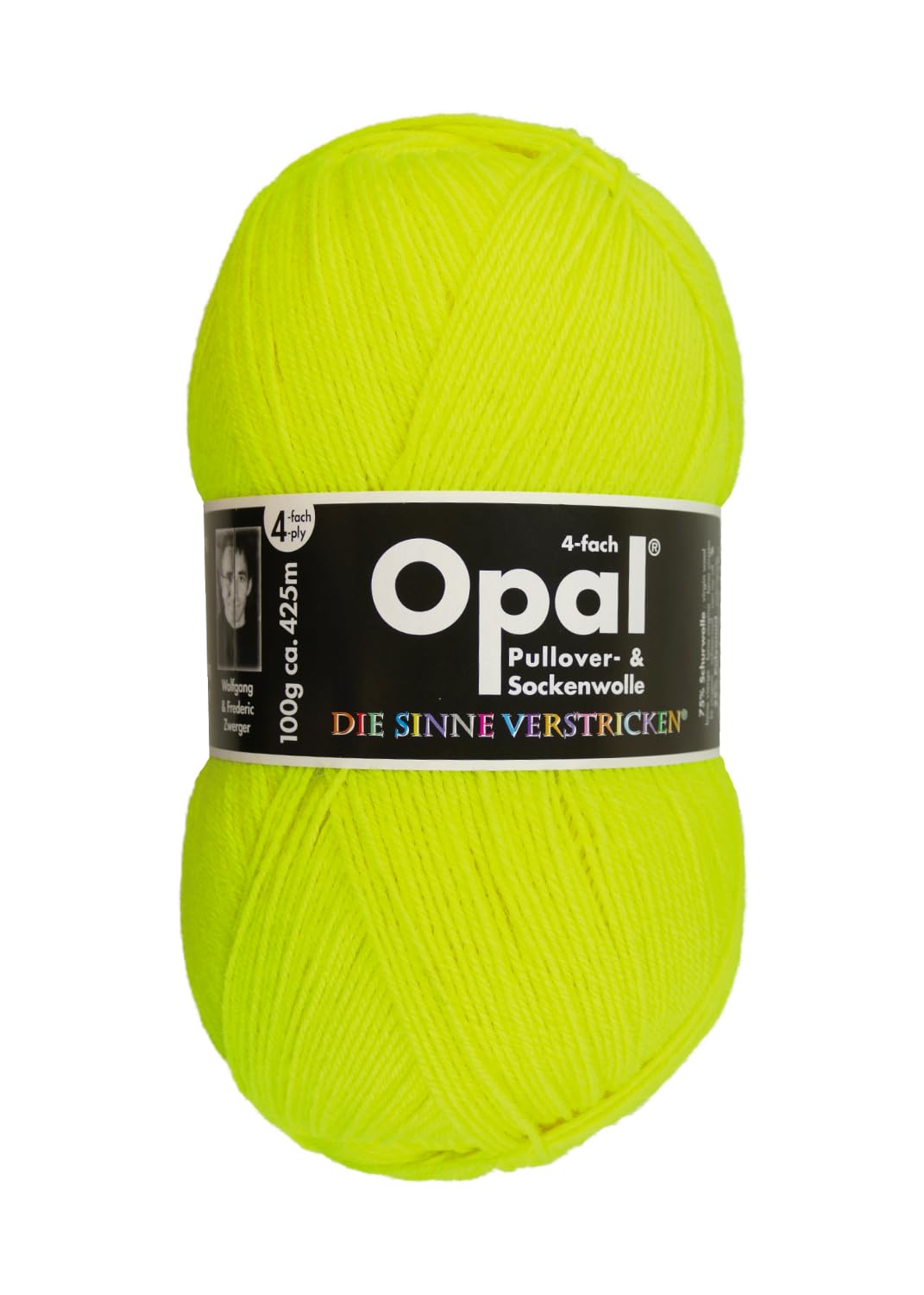 OPAL Sockengarn Neon uni, col. 2012 Yellow, 4ply