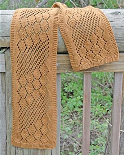 Fiber Trends Streaming Leaves Lace Scarf Knitting Pattern AC80