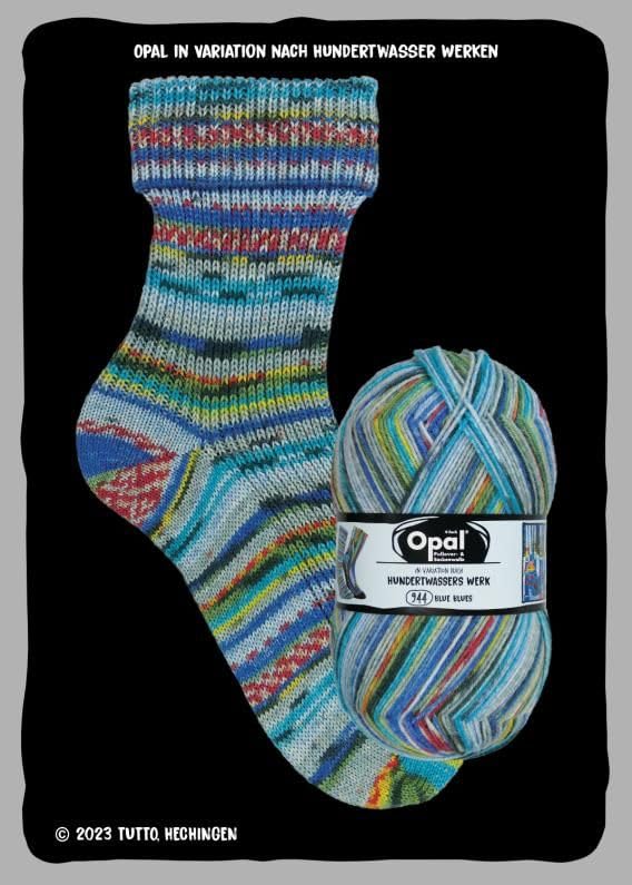 Opal Hunderwassers Werk Sock Yarn 4050 Blue Blues