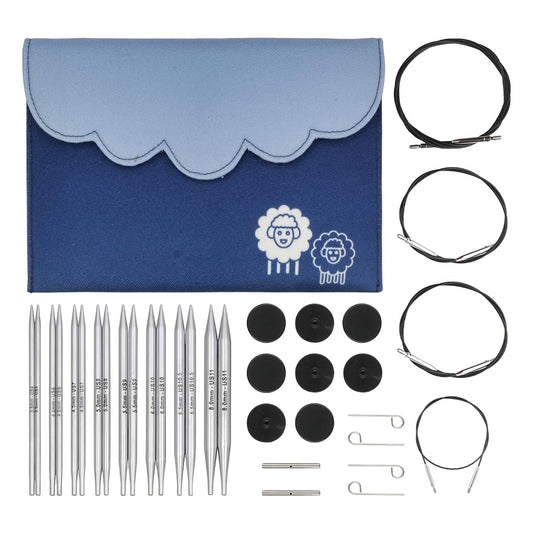 KnitPro Nova Deluxe Interchangeable Needle Set 5" (13cm), 8 US Sizes (4 to 11)