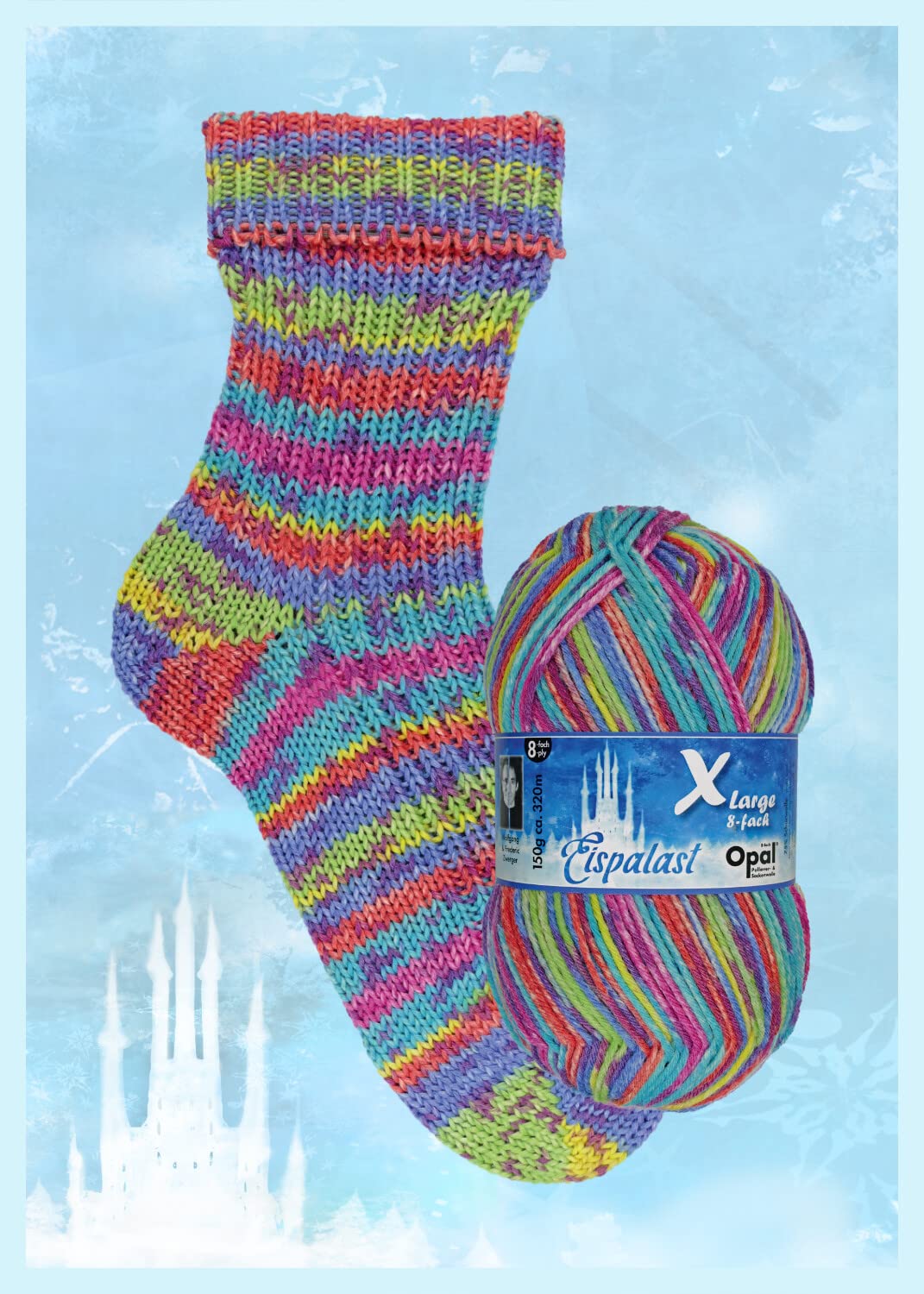 Opal 11015 XL Ice Palace 8ply Sock Yarn
