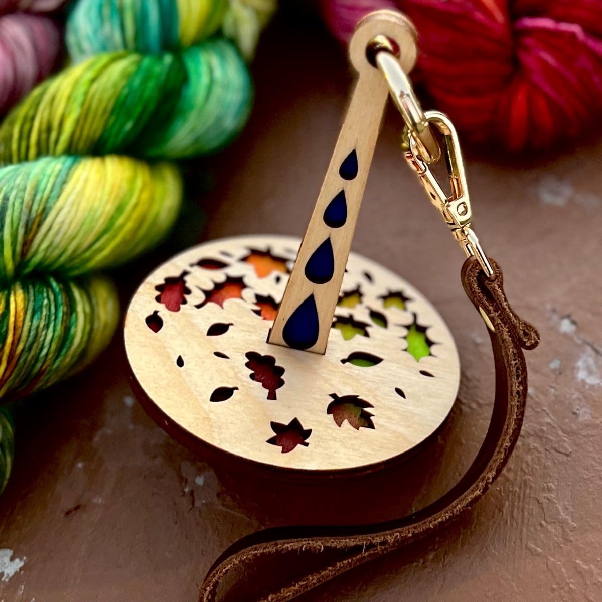Lemonwood Yarn Mini Minder Autumn Tour Portable Wrist Yarn Holder