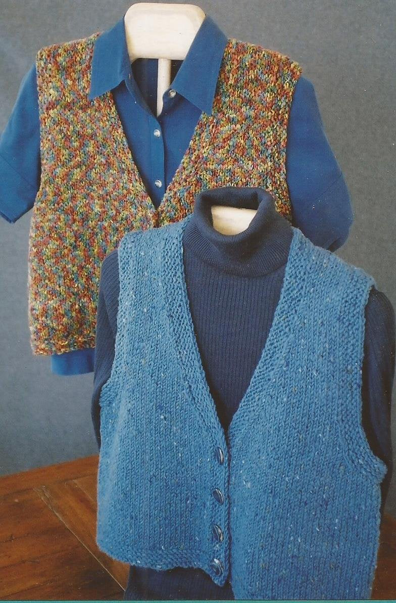 Versatility Vest Fiber Trends Knitting Pattern LL484